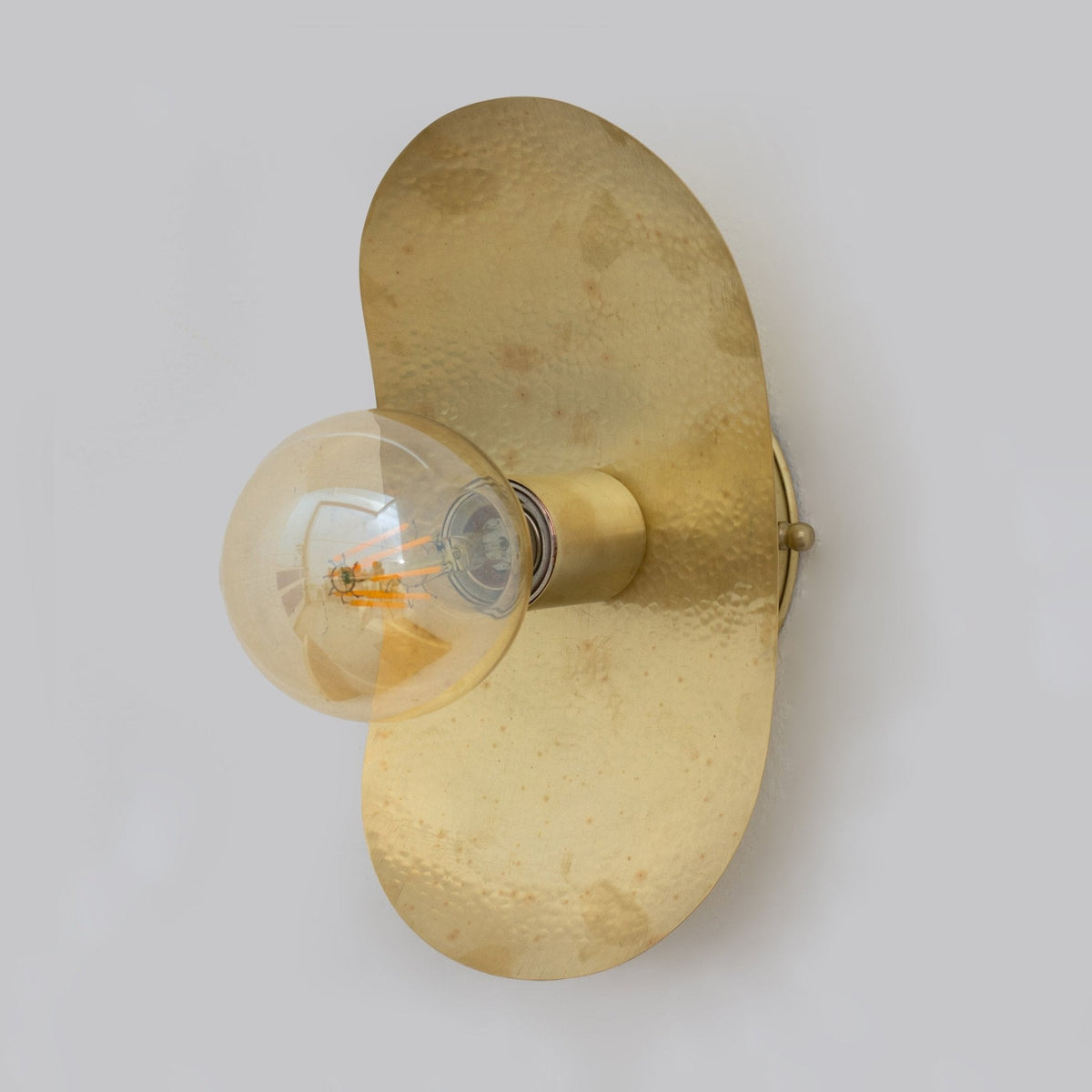 Smooth Hammered Brass Wall Sconce, Vanity Wall Lamp, Wall Light, Sconce Fixture, Wall Mount Light