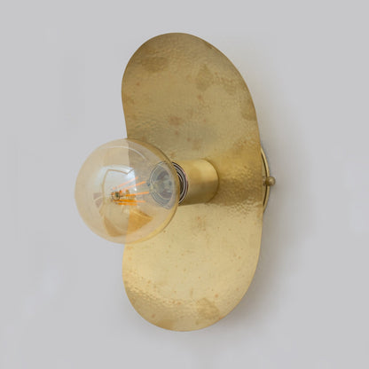 Smooth Hammered Brass Wall Sconce, Vanity Wall Lamp, Wall Light, Sconce Fixture, Wall Mount Light