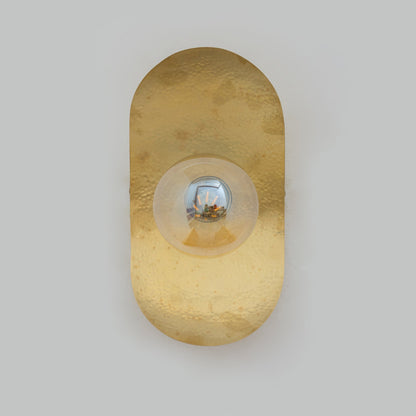 Smooth Hammered Brass Wall Sconce, Vanity Wall Lamp, Wall Light, Sconce Fixture, Wall Mount Light