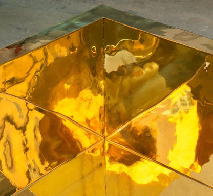 Smooth Unlacquered Brass Farmhouse Kitchen Sink | Double Drain