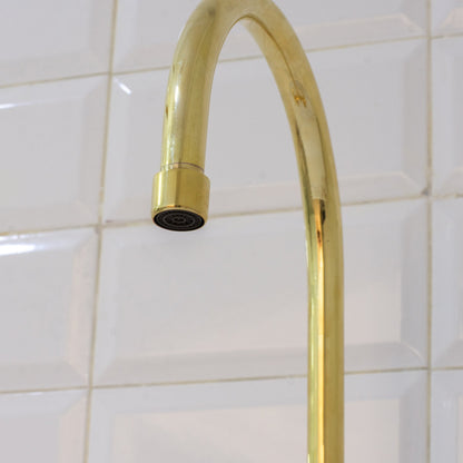 Solid Brass Ball Center Bridge Faucet Straight Legs, Dual Handle Faucet, Bridge Kitchen Faucet, 2-Hole Faucet, Deck Mount Faucet