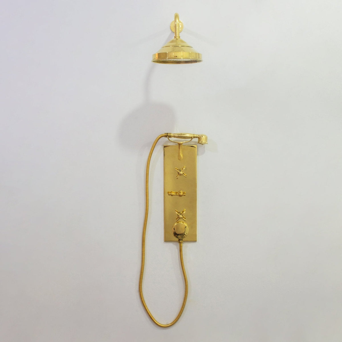 Solid Brass Built-In Shower System – Concealed Rainfall Showerhead with Handheld – Wall-Mounted Shower Set