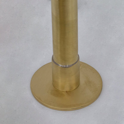 Solid Brass Deck-Mount Kitchen Bib Taps – Double Pillar Faucet Set for Hot & Cold Water