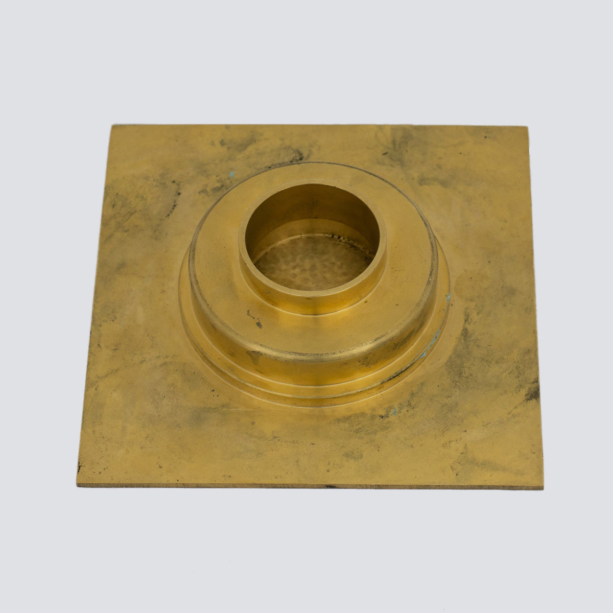 Solid Brass Floor Drain | Hammered Square Style Shower Drain