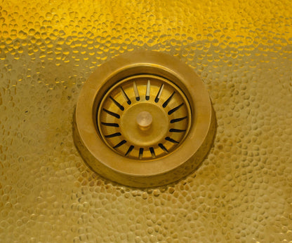 Solid Brass Undermount Hammered Sink | Kitchen Bar Sink