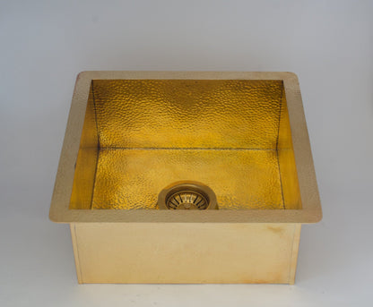 Solid Brass Undermount Hammered Sink | Kitchen Bar Sink