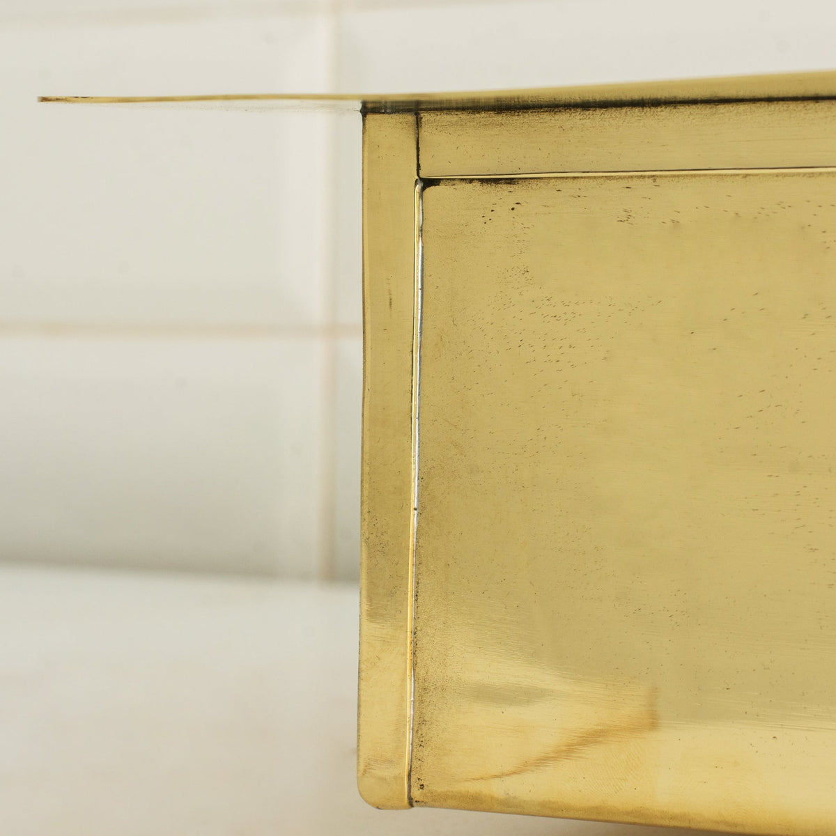 Solid Brass Undermount Rectangular Sink, Single Bowl Kitchen Sink, Compact Sink