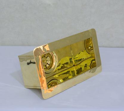 Solid Brass Undermount Sink | Compact Rectangular Small Kitchen Sink | With Strainer