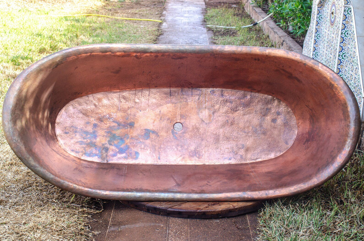 Solid Copper Bathtub | Vintage Freestanding Hammered Tub | Customized Tub