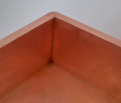 Solid Copper Undermount Hammered Sink | Kitchen Sink - Island Sink - Outdoor Sink