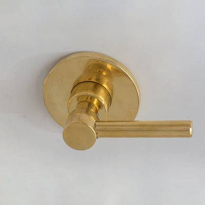 Unlacquered Brass Built-in Faucet, Mini Wall Mount Sink Faucet, 3-hole Basin Mixer Tap With Lever Handles