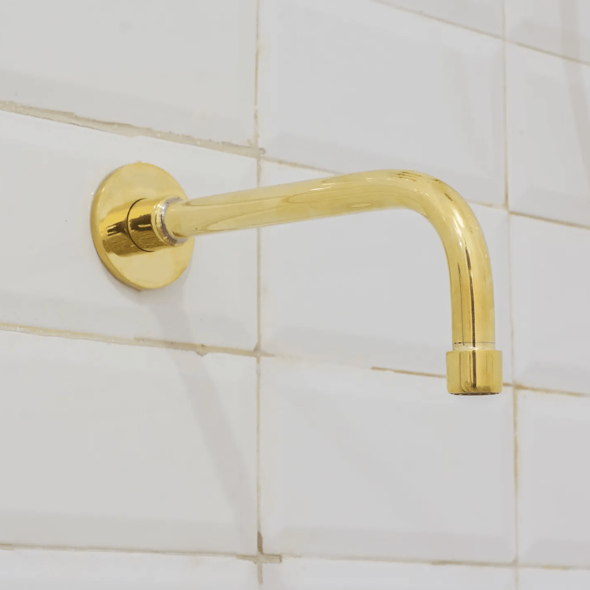 Unlacquered Brass Ceiling Shower System, 2-Outlet Shower, Overhead Shower With Tub Filler, Ceiling Mount Showerhead with Tub Faucet