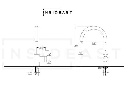 Unlacquered Brass Kitchen Faucet, Island Faucet, Antique Brass Sink Mixer Tap