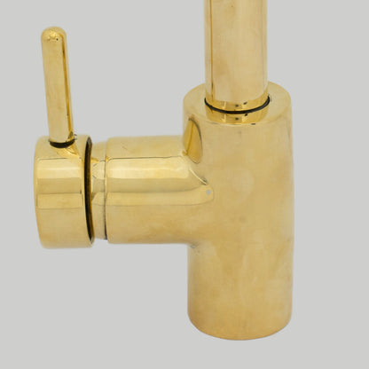 Unlacquered Brass Kitchen Faucet, Island Faucet, Antique Brass Sink Mixer Tap