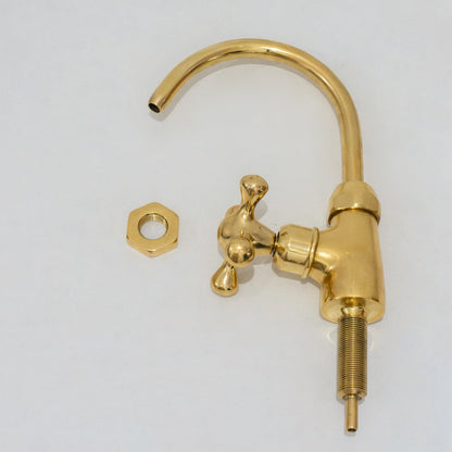 Unlacquered Brass Kitchen Water Dispenser, Cold Water Faucet, Water Filter Faucet, Small Sink Faucet