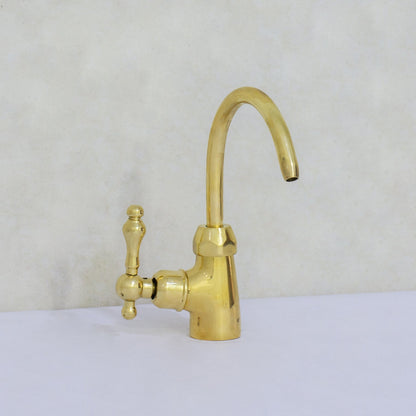 Unlacquered Brass Kitchen Water Dispenser, Cold Water Faucet, Water Filter Faucet, Small Sink Faucet