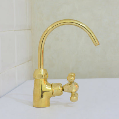 Unlacquered Brass Kitchen Water Dispenser, Cold Water Faucet, Water Filter Faucet, Small Sink Faucet