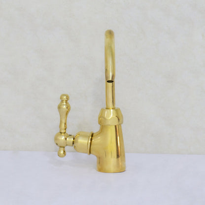 Unlacquered Brass Kitchen Water Dispenser, Cold Water Faucet, Water Filter Faucet, Small Sink Faucet