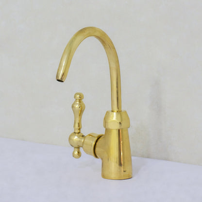 Unlacquered Brass Kitchen Water Dispenser, Cold Water Faucet, Water Filter Faucet, Small Sink Faucet