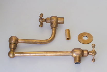 Unlacquered Brass Pot Filler | Aged Brass Stove Faucet