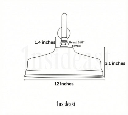 Unlacquered Brass Rain Shower Head | 12" Round