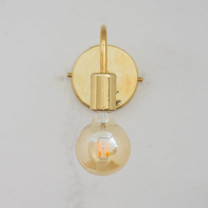 Unlacquered Brass Sconce, Wall Mount Lamp, Sconce Lighting Fixture
