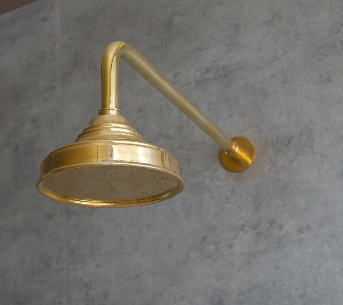 Unlacquered Solid Brass Rain Shower Head, Moroccan Handcrafted Vintage Showerhead, Works Outdoor