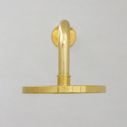 Unlacquered Solid Brass Rain Shower Head, Round Handcrafted Vintage Showerhead