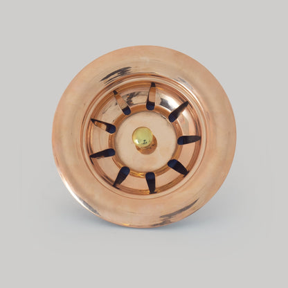 Unlacquered Solid Copper Kitchen Strainer Basket, Kitchen Sink Drain, Drain Stopper Plug, Basket Strainer