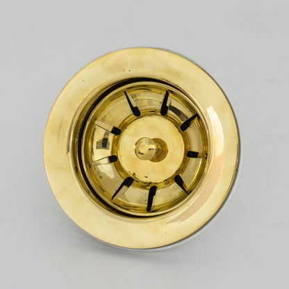 Unlacquered Solid Copper Kitchen Strainer Basket, Kitchen Sink Drain, Drain Stopper Plug, Basket Strainer