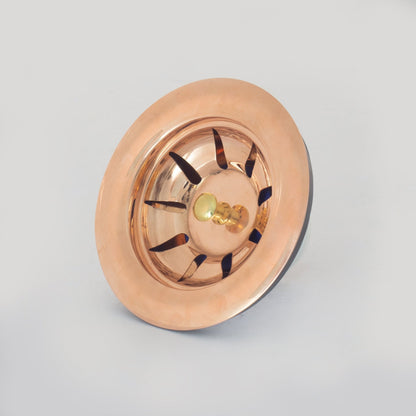 Unlacquered Solid Copper Kitchen Strainer Basket, Kitchen Sink Drain, Drain Stopper Plug, Basket Strainer