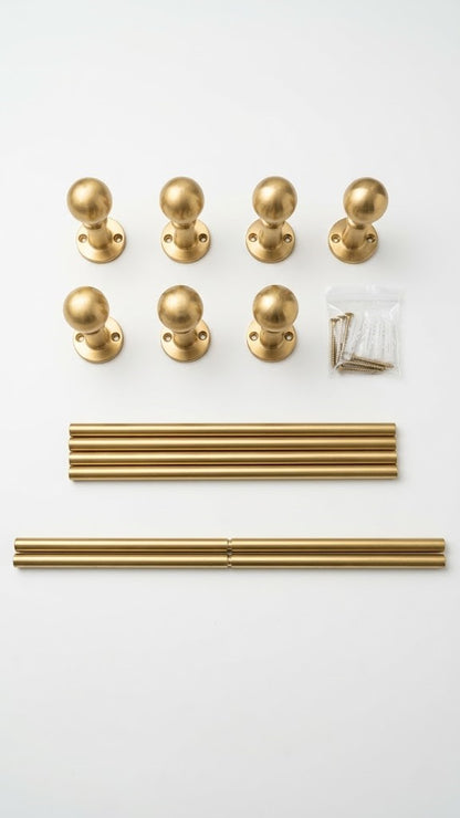 Solid Brass Gallery Rail – Handmade Cabinet & Shelf Brass Railings