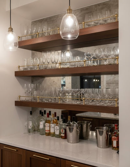 Solid Brass Gallery Rail – Handmade Cabinet & Shelf Brass Railings