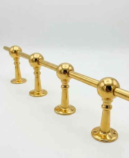 Solid Brass Gallery Rail – Handmade Cabinet & Shelf Brass Railings