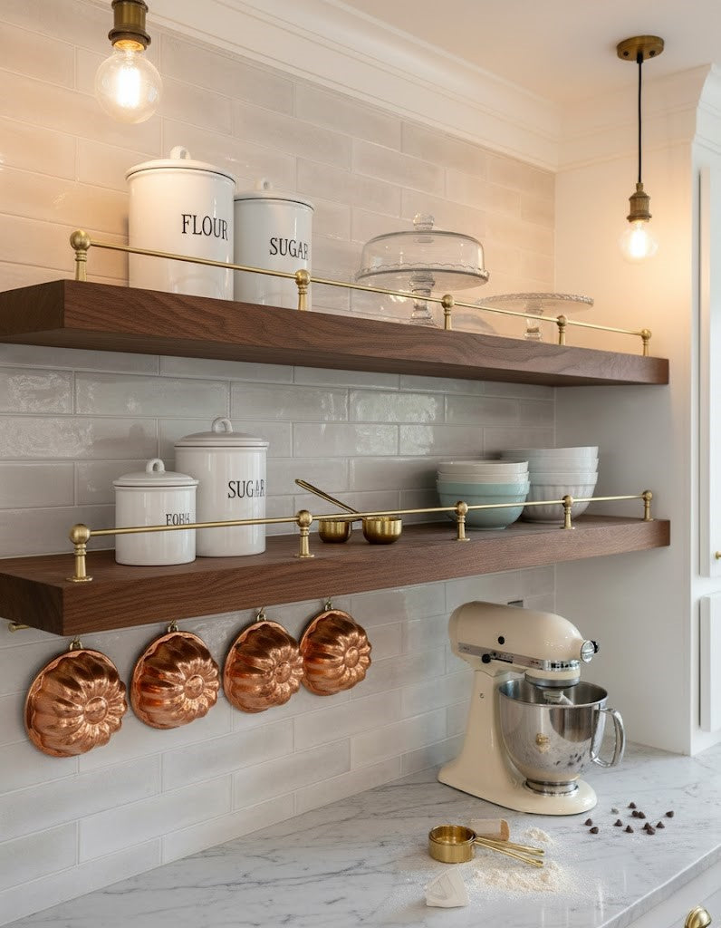 Solid Brass Gallery Rail – Handmade Cabinet & Shelf Brass Railings
