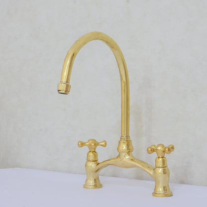 Verdeau - Unlacquered Bridge Kitchen Faucet