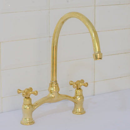 Verdeau - Unlacquered Bridge Kitchen Faucet
