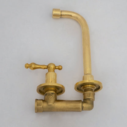 Wall Mount Cold Faucet, Unlacquered Brass Wall Mount Cold Water Tap