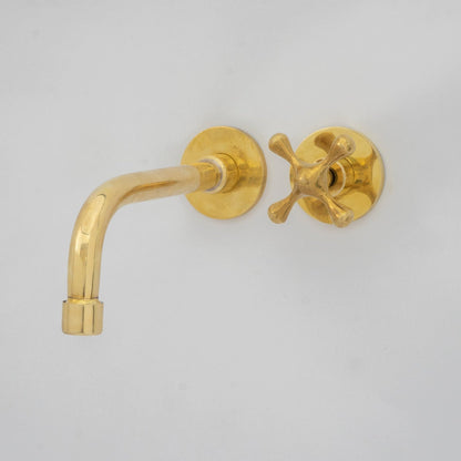Wall Mount Cold Faucet, Unlacquered Brass Wall Mount Cold Water Tap