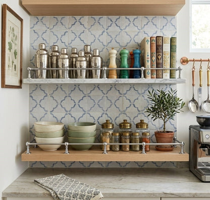 Solid Brass Gallery Rail in Polished Chrome Finish – Shelf Railing for Kitchen & Bath