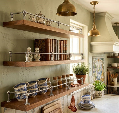Solid Brass Gallery Rail in Polished Chrome Finish – Shelf Railing for Kitchen & Bath