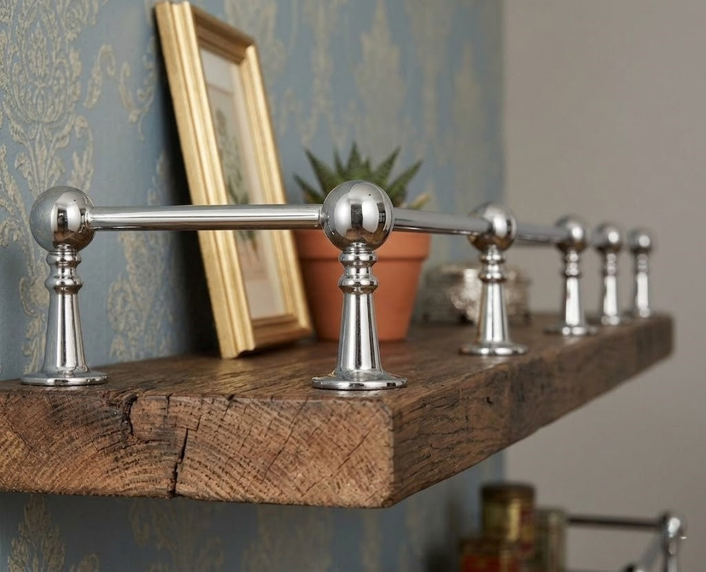 Solid Brass Gallery Rail in Polished Chrome Finish